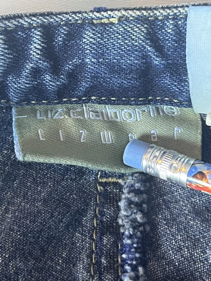 Pantalones de mezclilla rectos informales Liz Claiborne para mujer talla 16 33x30 azul holgados Foto 3 de 4