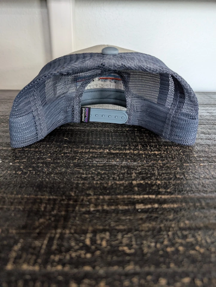 Sombrero de Camionero Patagonia P-6 Logo Lopro Blanco/Azul Cielo Snapback Malla Foto 3 de 4