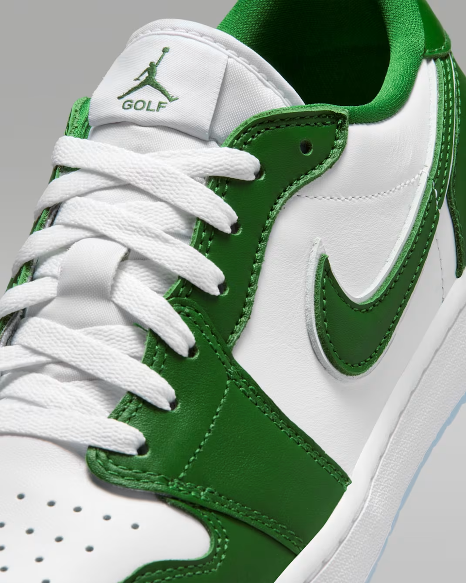Jordan 1 Retro Low Golf Shoes Forest Green White Men's | Size 7