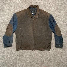 Vintage Contemporary Expressions Brown 100 Leather Bomber Winter Jacket 2XL