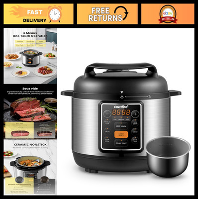 7-in-1 Multi Cooker Electric Pressure Cooker, Slow Cooker, Steamer, 3 Quart Non-