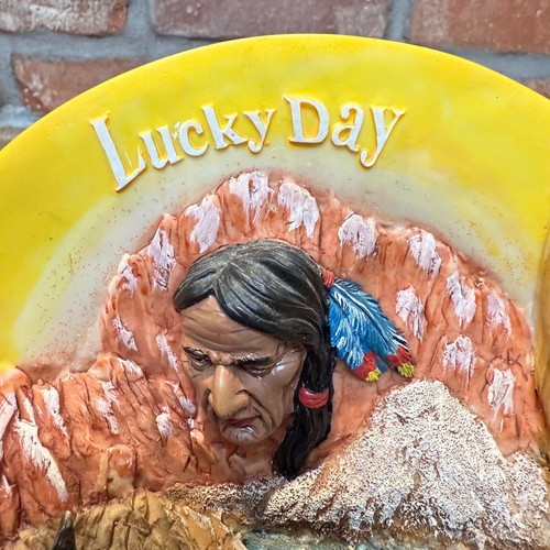 Vintage Native American Indian Lucky Day Statue Resin Pencil Holder Figurine - Picture 6 of 8