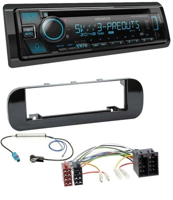 Kenwood Bluetooth USB CD MP3 DAB Autoradio für Fiat Panda (ab 2012) - glänzend - Bild 1 von 4