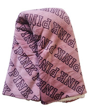 VICTORIA'S SECRET PINK LOGO COZY PLUSH SHERPA BLANKET THROW SUMMER 2025 50"x 60"
