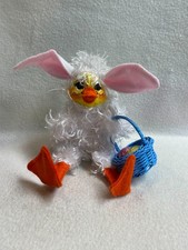 Annalee Dolls - Yellow Duck in Bunny Costume Holding Egg Basket 2010 