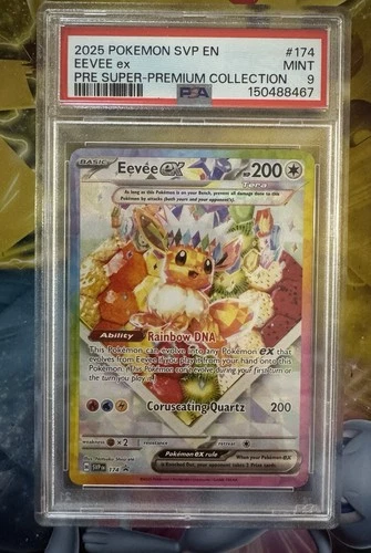 2025 POKEMON SVP EEVEE ex PRE SUPER PREMIUM COLLECTION PROMO PSA 9 #174