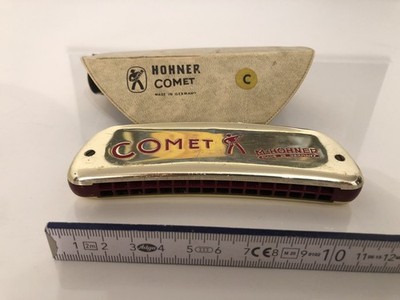 M. Hohner Comet 40 Mundharmonika C-Dur Vintage Octave Harmonica mit OVP 