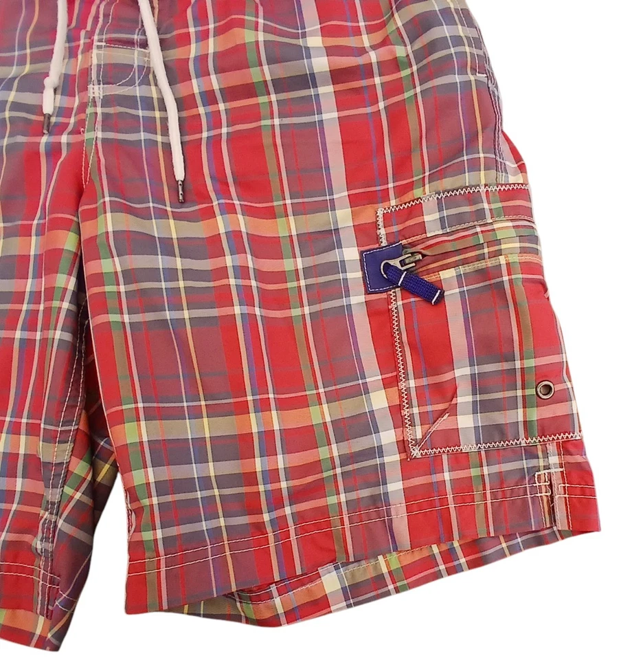 Bañador Lands’ End para hombre talla mediana 32-34 a cuadros forrado de malla pantalones cortos de tabla Foto 4 de 4