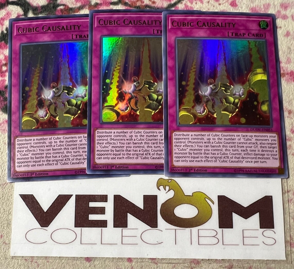 3x (M/NM) - Cubic Causality - DUOV-EN051 - Ultra Rare - 1st Edition YuGiOh