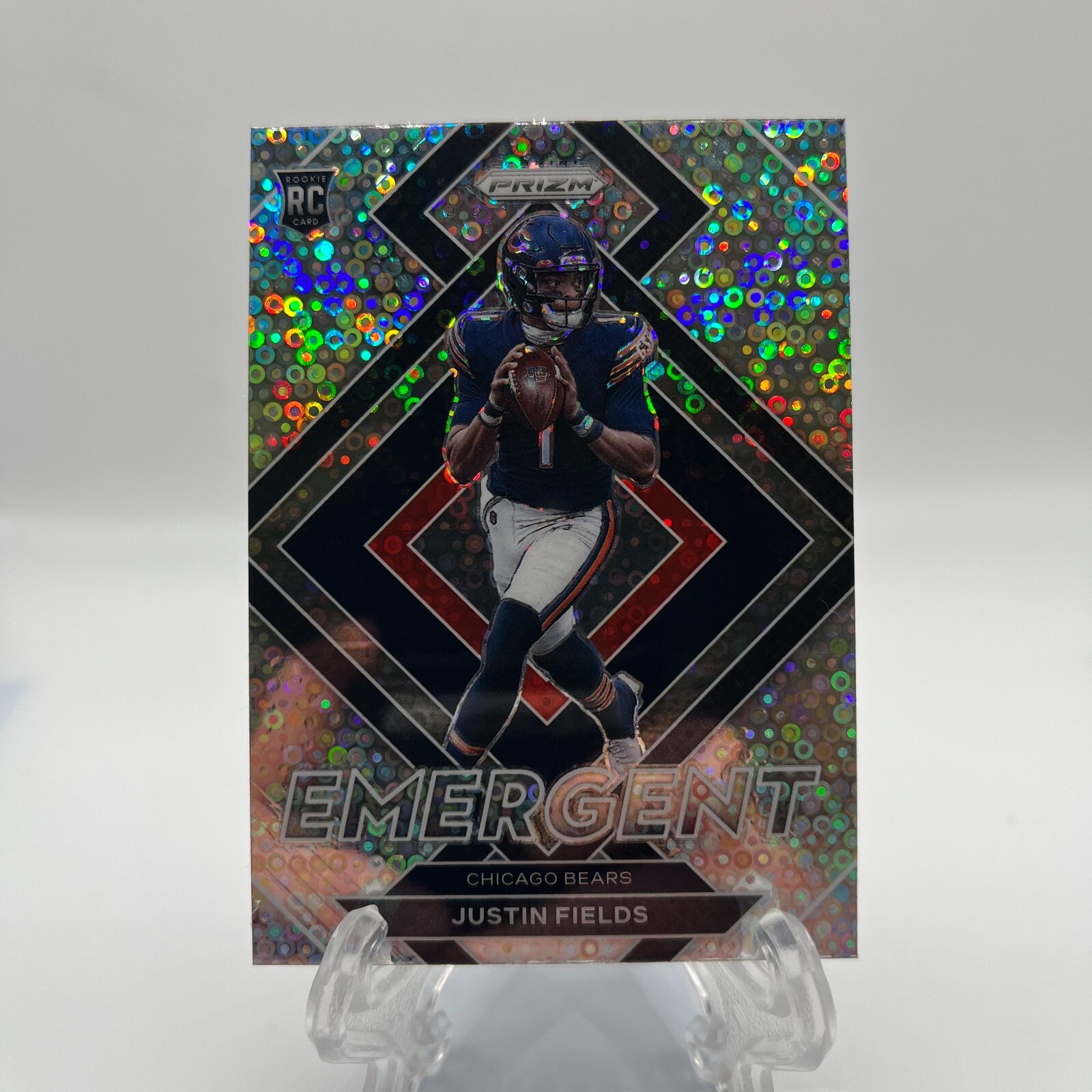 2021 Prizm Emergent Insert No Huddle Bears Justin Fields RC #E-4