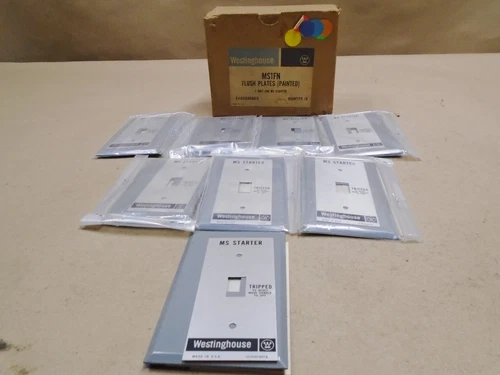 8 Lot NEW Westinghouse MS1FN Painted Flush Plates for MS Starter S# 655D666G13