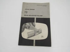 John Deere 78 Rear Mounted Blade Operator's Manual OMC19022