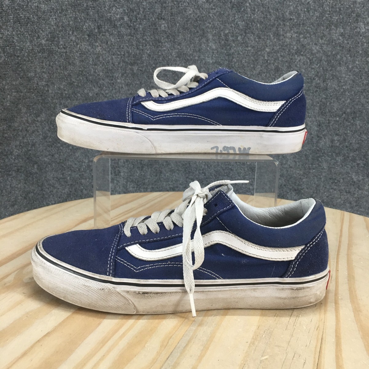 Vans Old Skool Mens 8 Blue Athletic Skate Walking Canvas Shoes Sneakers 500714 Vans Skate Old Skool shoe Navy/White mens size 8 500714  main image 3