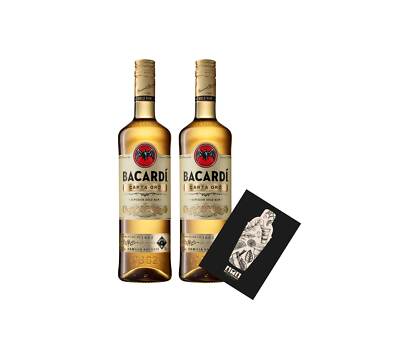 Bacardi 2er Set Carta Oro Rum 2x 0,7L (37,5% Vol) Superior Gold Rum - [Enthält 