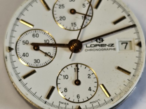 LORENZ ETA 7760 HANDAUFZUG CHRONOGRAPHEN UHRWERK MOVEMENT VINTAGE 17 JEWELS - Bild 2 von 11
