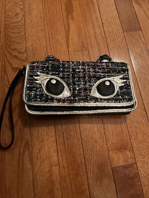 Cat Clutch Wristlet Juicy Couture Tweed Cat Clutch Wristlet