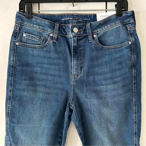 Pantalones de mezclilla ajustados Chico’s DefineMe para mujer talla 8 curvilíneos ajustados al tobillo nuevos con etiquetas - Imagen 7 de 11