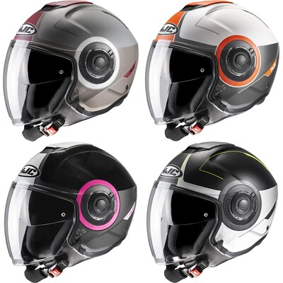 HJC i40 Panadi Jet Helmet with Visor And Sun Motorcycle Scooter