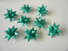 8 Fröbelsterne Advent Weihnachten Polyband Weihnachtsdekoration grün Glitter