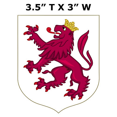 Kingdom of León Medieval Coat of Arms Car Truck Window Bumper Sticker Decal