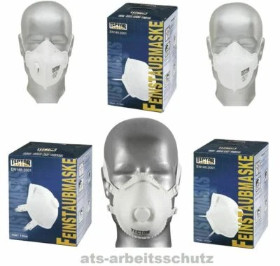 1-240 St Feinstaubmasken mit & ohne Ventil FFP1 FFP2 FFP3 Staubmasken Atemschutz - Bild 1 von 4