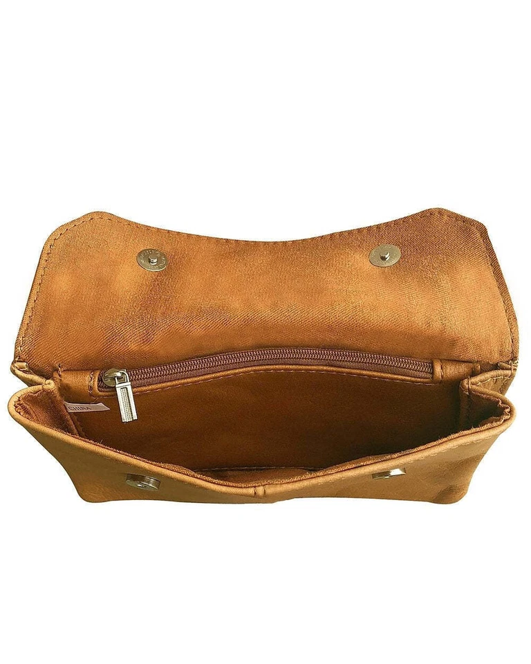 Tan Genuine leather belt shoulder wallet bag waist pocket pouch style hip bag Vi - Image 4 of 4