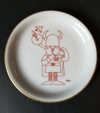 Bing & Grondahl Viking Plaquette Porcelain Mini Wall Plate Trivet Antoni Denmark
