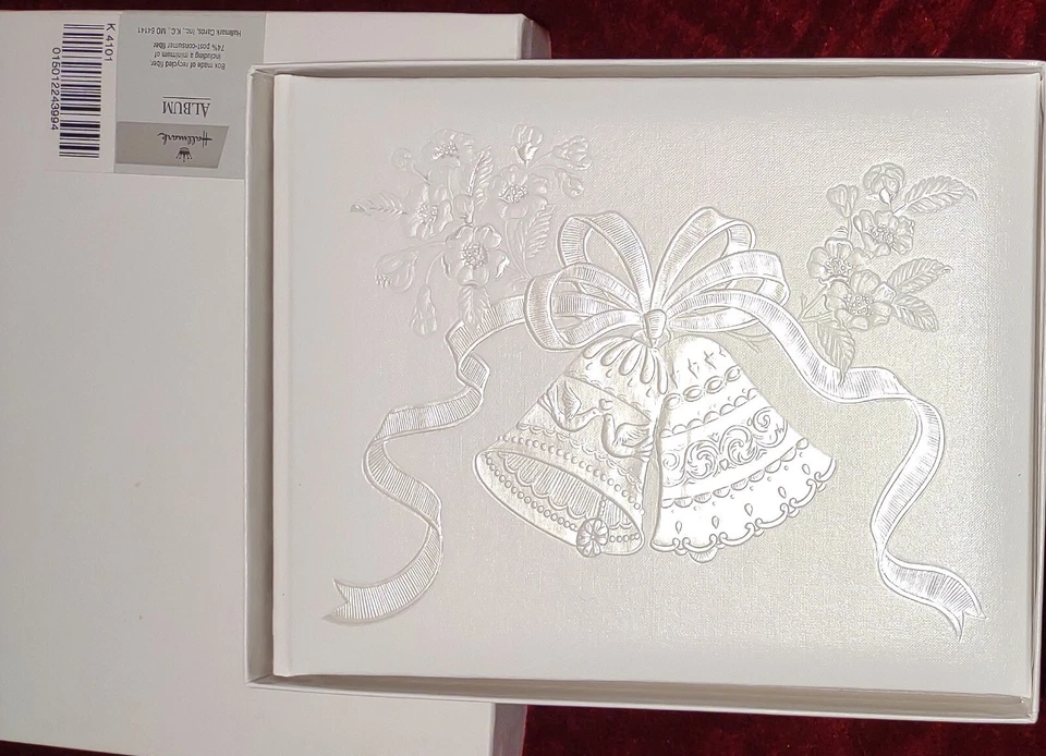 Nuevo sello de novia campanas de boda, libro de inicio de sesión de invitado * álbum, marfil y blanco Foto 3 de 4