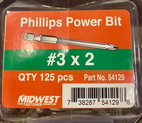 PHILLIPS DRIVER BITS Assorted Sizes- Midwest Fasteners MINI BOWLS - Picture 8 of 8