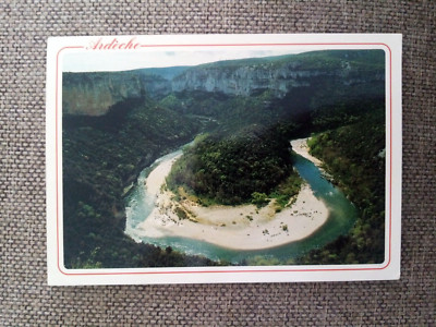 CPSM CPM GORGES DE L ARDÈCHE BOUCLE DE LA CHÂTAIGNERAIE