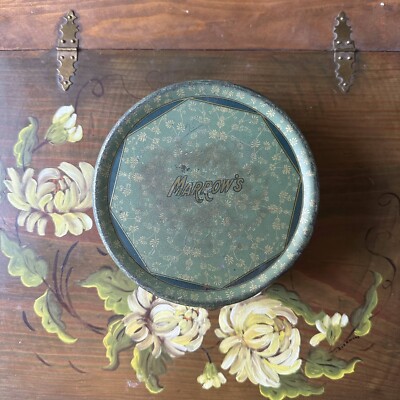 Marrow's Round Tin Green & Gold