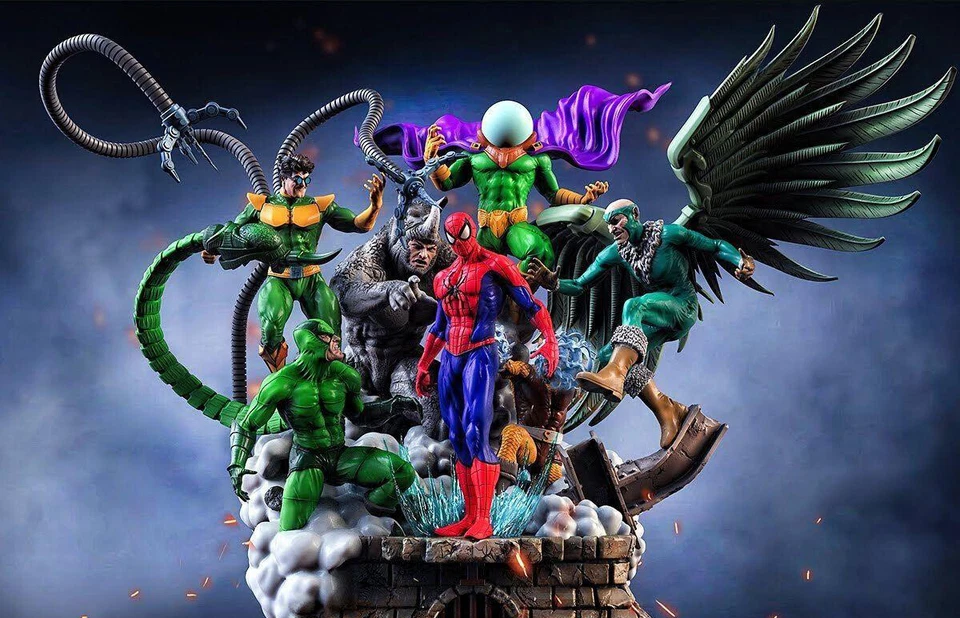 Spider-Man Sinister Six Villains statue figure STL file for 3d printing  - Image 4 of 4