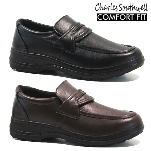 MENS WIDE FIT WALKING SHOES DRIVING SOFT ORTHOPAEDIC SLIP ON COMFORT