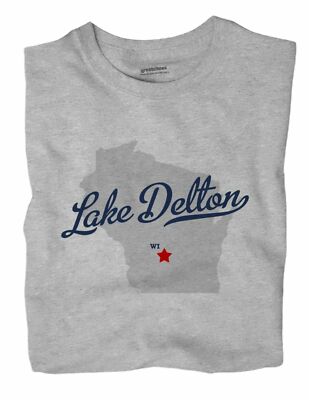Lake Delton Wisconsin WI T-Shirt MAP