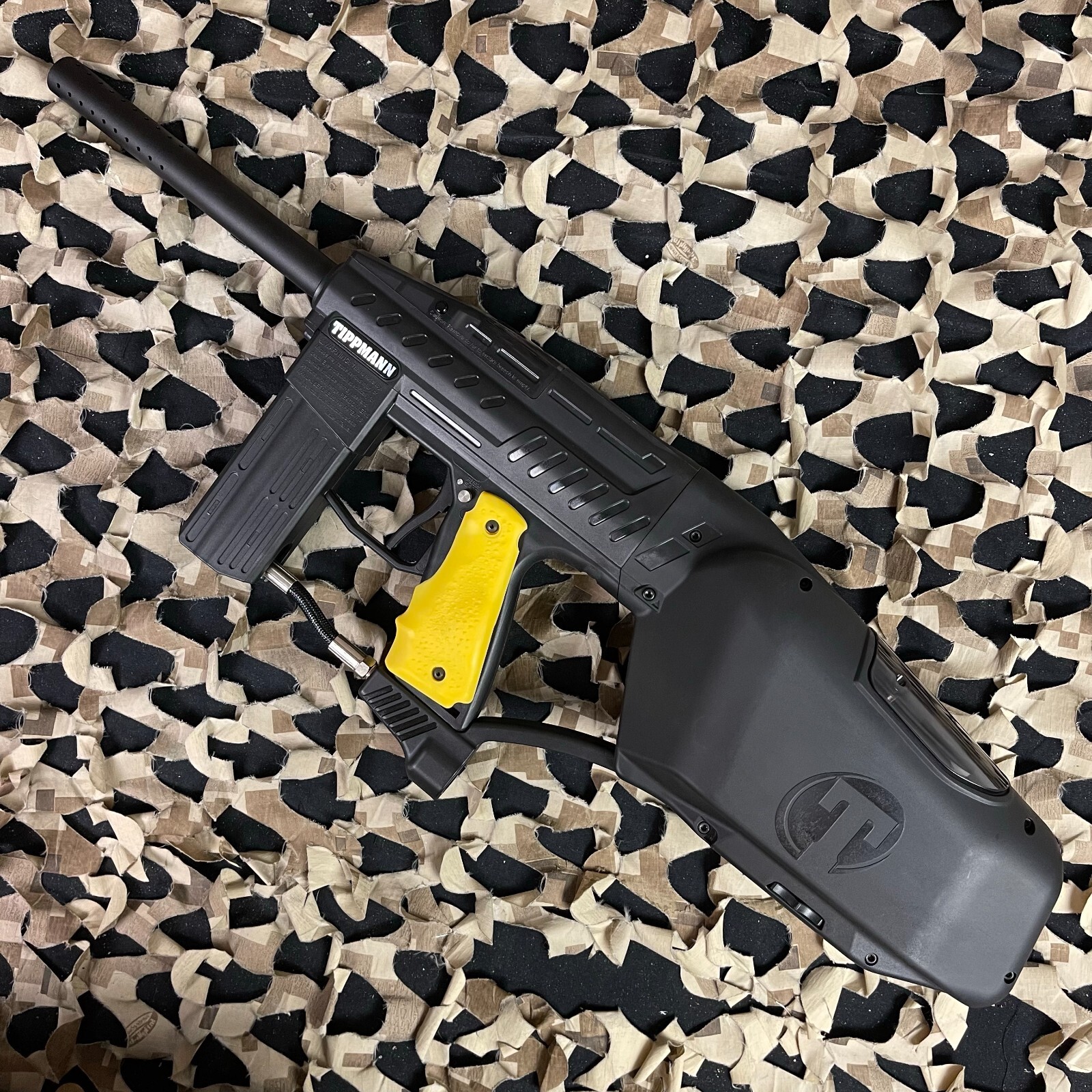 NEW Tippmann Raider Rental Paintball Gun Black w/ Yellow Grips eBay