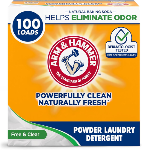Arm & Hammer Waschmittel, frei von Parfüm & Farbstoffen, Pulver, 100 Ladungen, 6,16