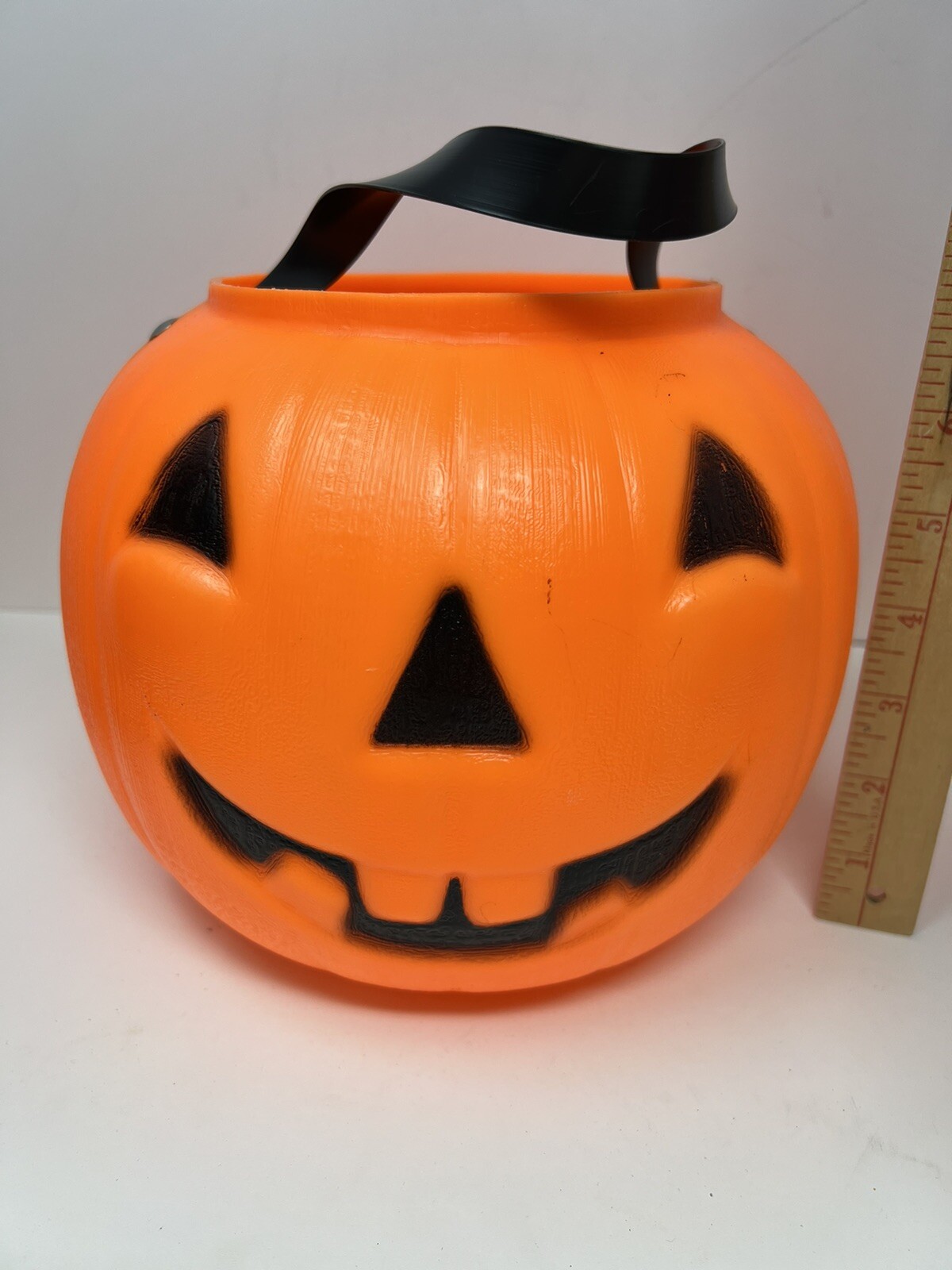 Vintage Halloween Trick or Treat Pail Jack O Lantern Blow Mold Candy ...