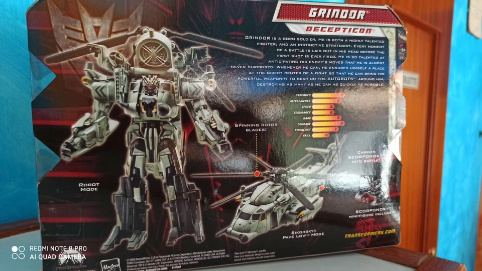 Transformers 2 Rotf Revenge Of The Fallen Grindor Voyager sigillato - Immagine 2 di 2
