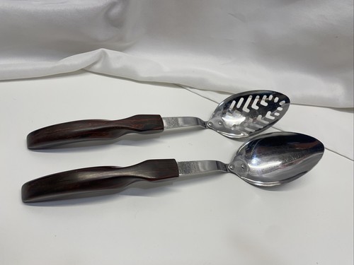 Vintage Cutco No 12 No 13 Spoons Made In USA CUTCO slotted - Picture 2 of 22