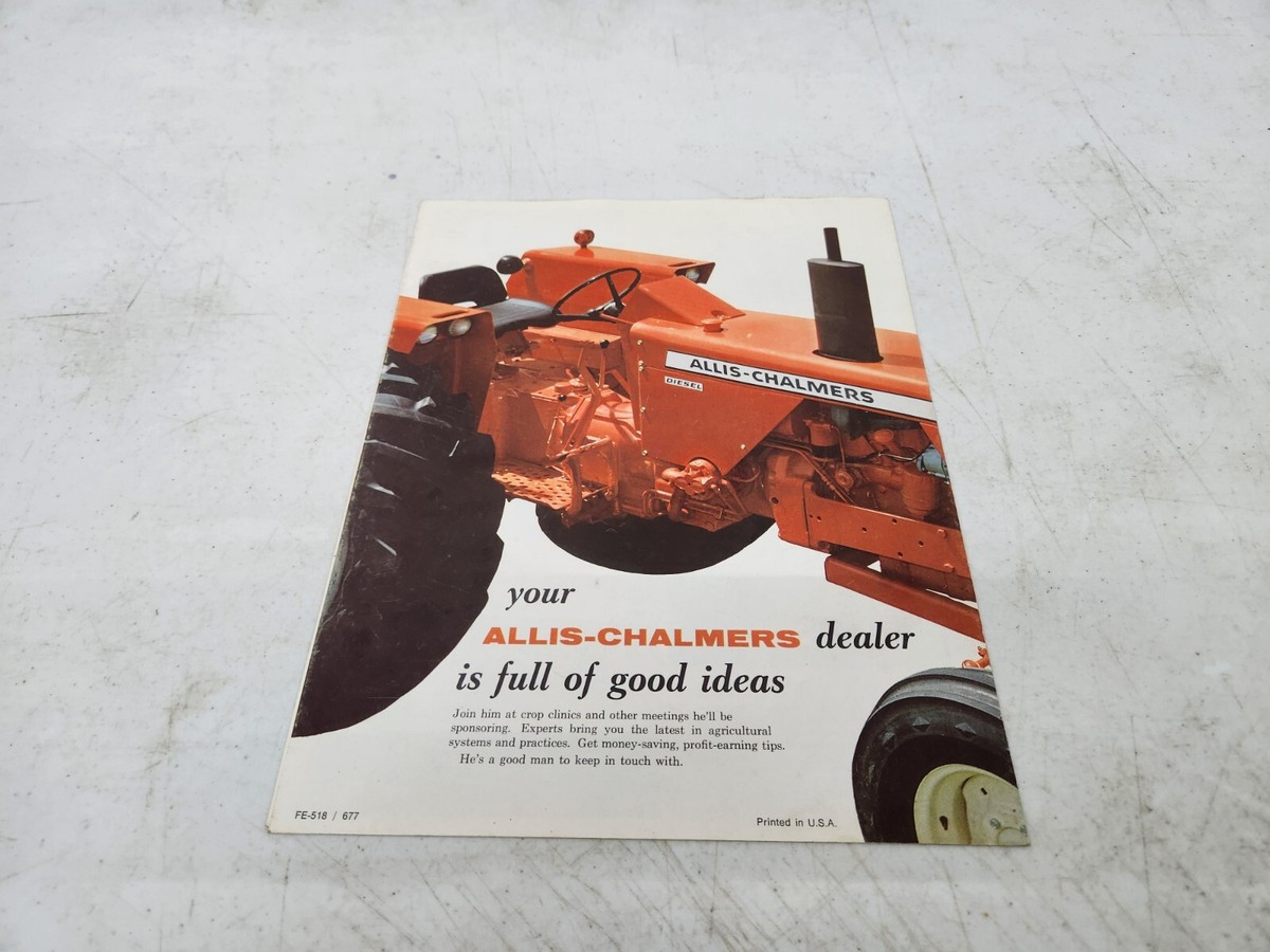 Original Allis Chalmers 170 With XT Ideas Tractor Brochure FE-518