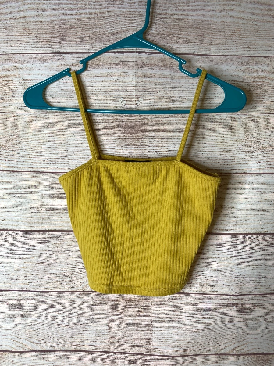 Shein yellow crop top sales