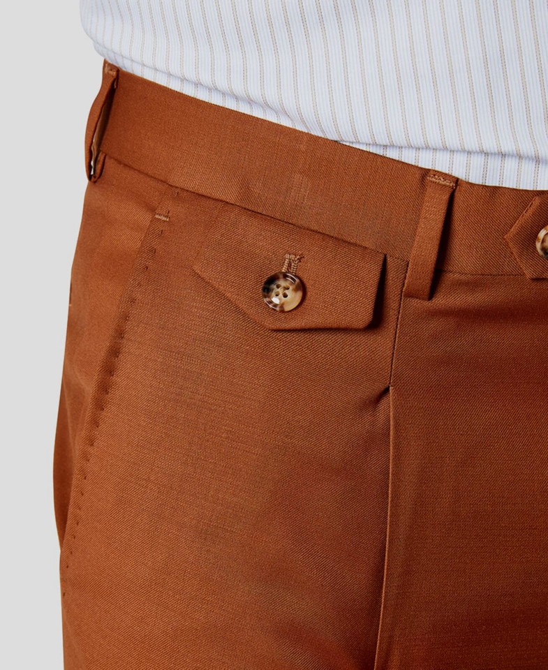 Tayion Collection Men's Brown Solid ClassicFit 2Piece Jacket Pants