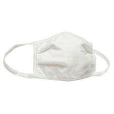 Hanes 100 Cotton Fabric Face Mask Reusable White 5 PACK NEW