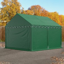 Lagerzelt 3x4m Weidezelt Zelthalle mit Bodenrahmen PVC 800 N dunkelgrün