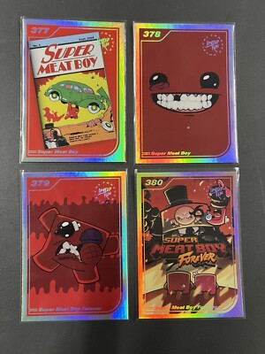 2021 Limited Run Games Super Meat Boy 4 Card Set: LRG Cards #377 #378 #379 #380