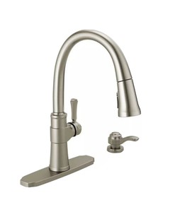 Delta Kitchen Faucet Pull Down Sprayer Single Handle Soap Dispenser Stainless Ebay