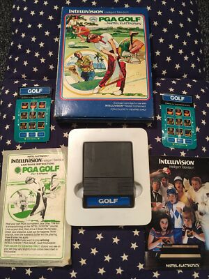 Intellivision PGA GOLF 1980 Vintage Video Game CIB Comes In BOX 100% Complete!