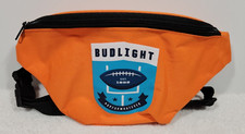 Bud Light Orange with Blue Logo Zippered Fanny Pack Football up for whatever