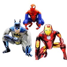 3pack 3D BATMAN SPIDERMAN IRON MAN FOIL BALLOON BIRTHDAY PARTY MARVEL SELF STAND