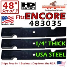 COPPERHEAD 3-PACK 48" HEAVY DUTY ENCORE BLADES 483035 -1/4" THICK USA MADE STEEL